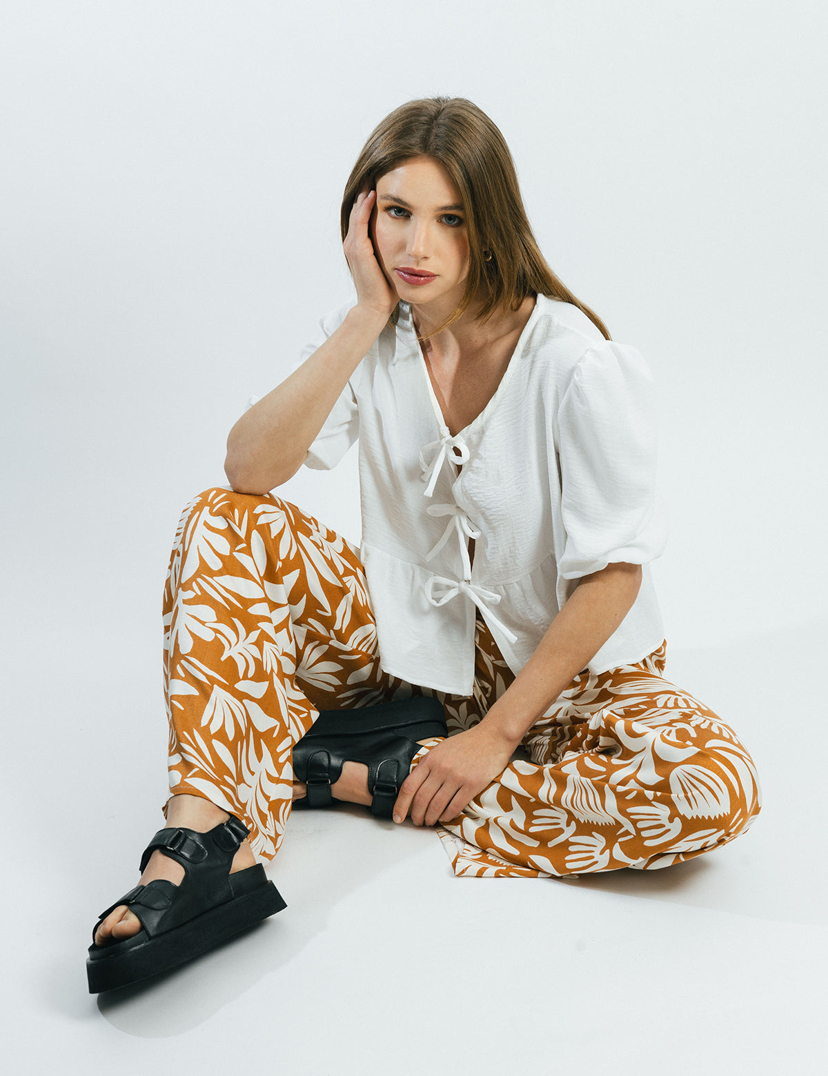 Blusa lazo Nina blanca