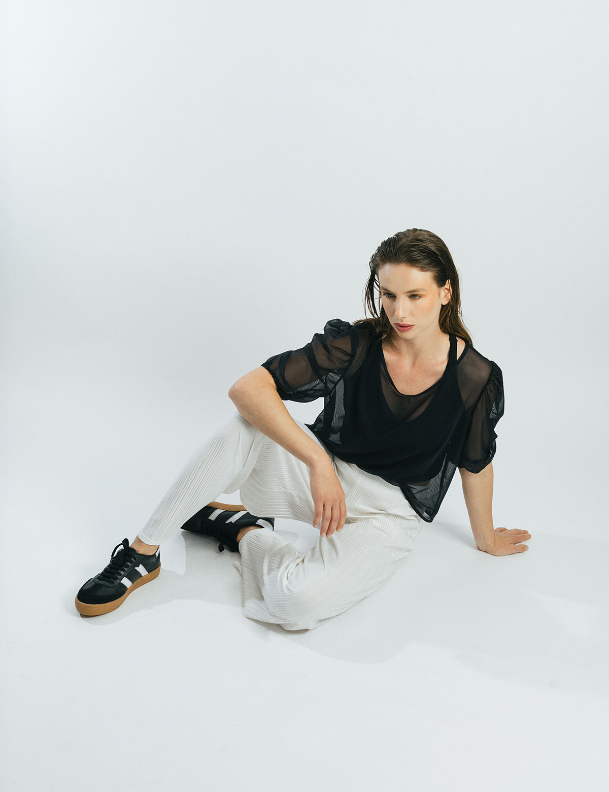 PALAZZO SERENA PLISADO BLANCO