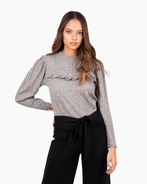 SWEATER RECO GRIS