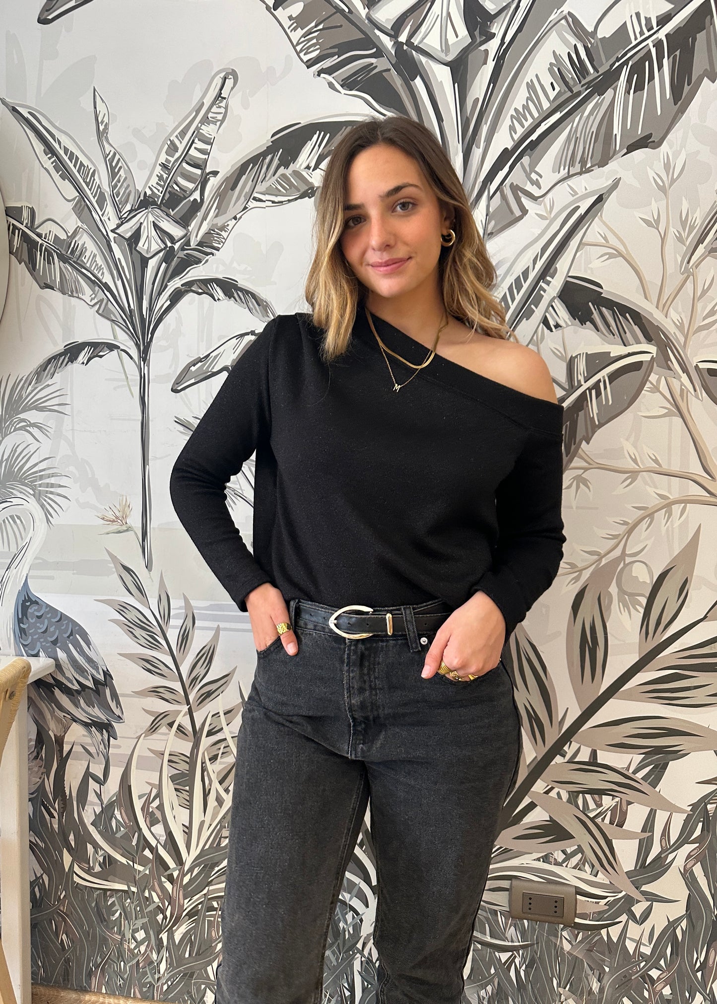 SWEATER LOU NEGRO BRILLO