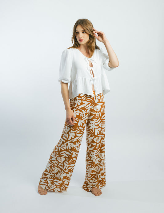 Palazzo Aria print camel