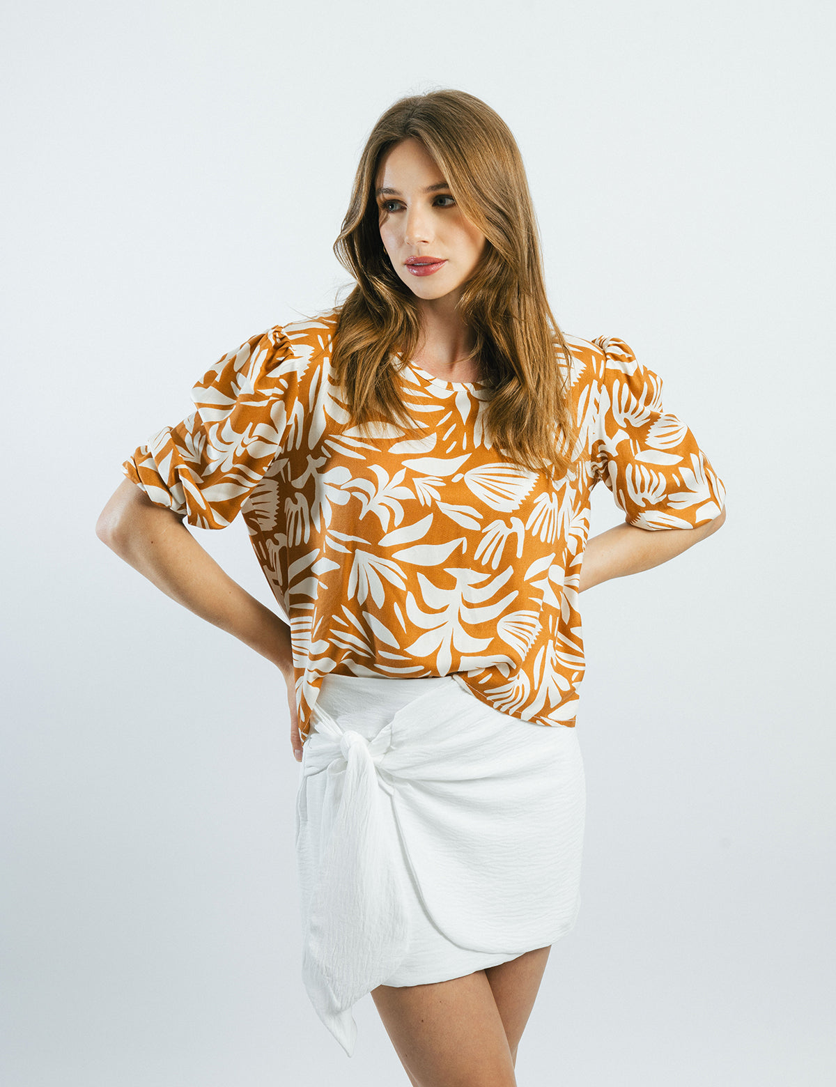 Falda cruzada Petra blanca