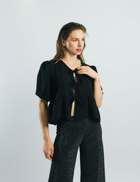 Blusa lazo Nina negra