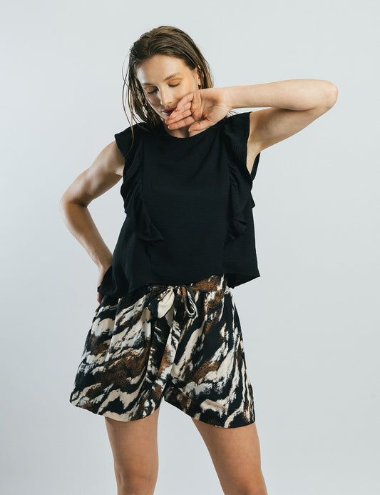 Blusa vuelos Clari negra